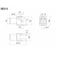 Adaptateurs pilote ou passager pour reposes pieds Rizoma PE711B dimensions